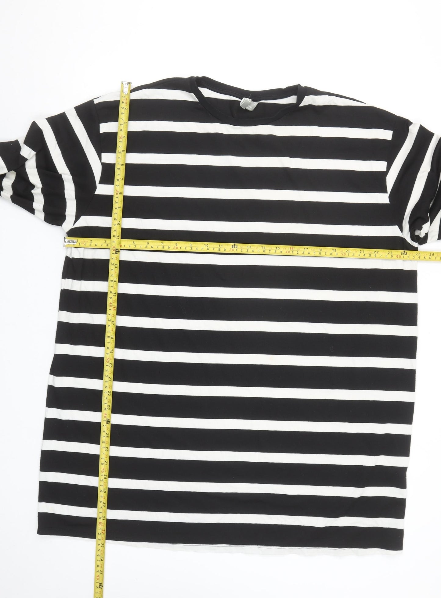 ASOS Women’s Black White Striped Long Sleeve Jersey T-Shirt UK 12