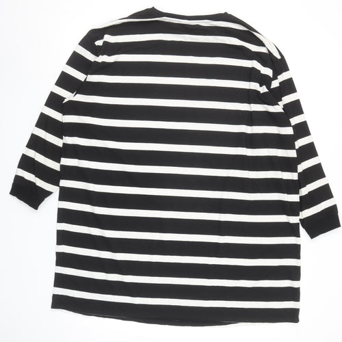ASOS Women’s Black White Striped Long Sleeve Jersey T-Shirt UK 12