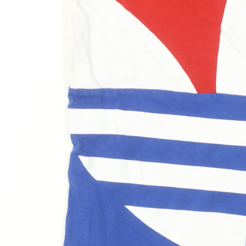 Adidas Boys Red Blue Trefoil Logo Short Sleeve T-Shirt 12-13 Years