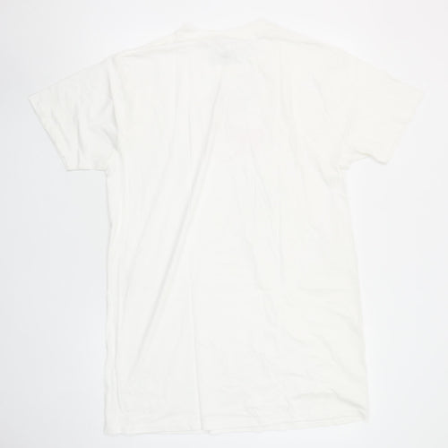 I Saw It First Women White Love Island Cotton T-Shirt Size S