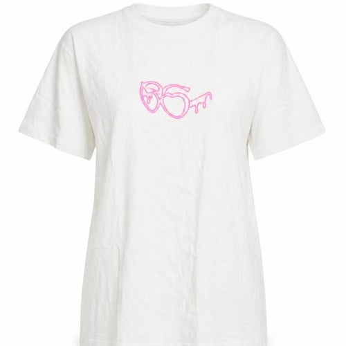 I Saw It First Women White Love Island Cotton T-Shirt Size S
