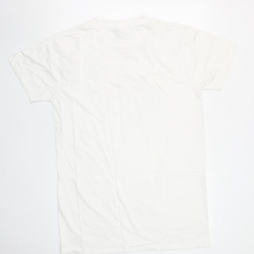 I Saw It First Women White Love Island Cotton T-Shirt Size S