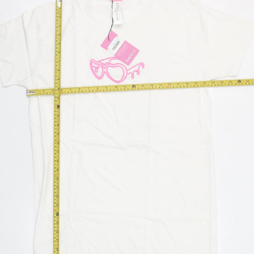 I Saw It First Women’s White Love Island Graphic Cotton T-Shirt Size S