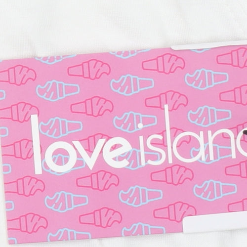 I Saw It First Women’s White Love Island Graphic Cotton T-Shirt Size S