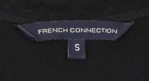 French Connection Women's Black Beaded Sleeveless Tunic Top Size S