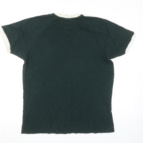 Adidas Men's Green XL Retro Trefoil Sports T-Shirt