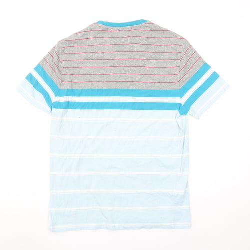 Original Penguin Men's Multicoloured Striped T-Shirt M Crew Neck Cotton