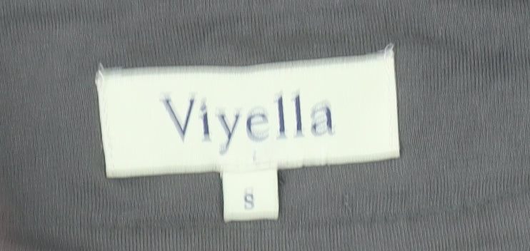 Viyella Womens Green Beaded Boat Neck Viscose T-Shirt Size S