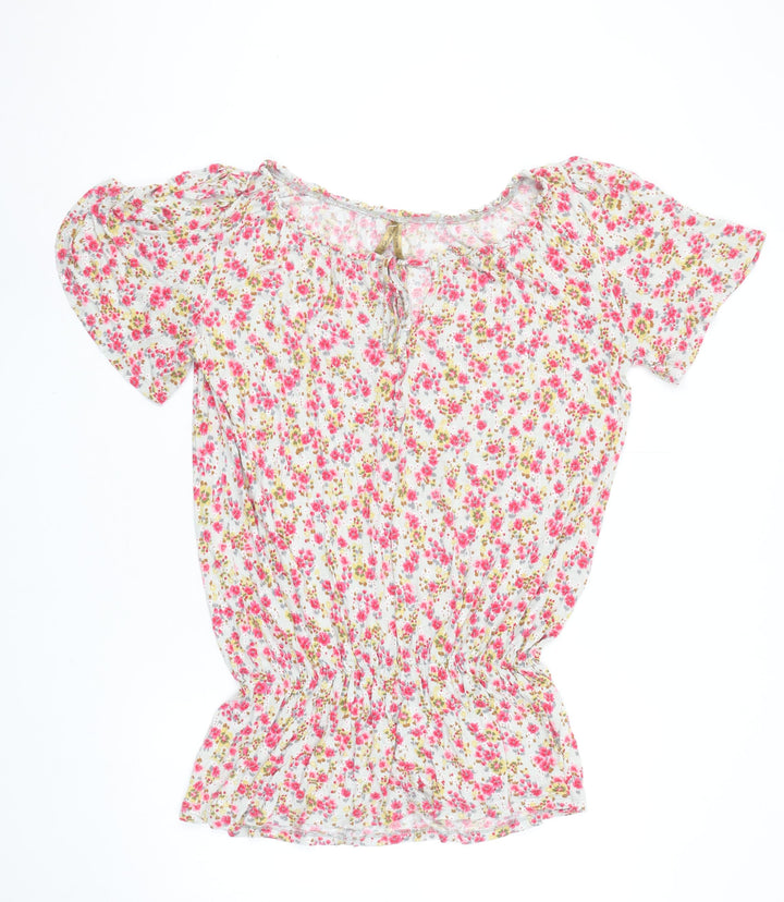 Next Women's Multicoloured Floral Viscose Tunic Blouse Size 10