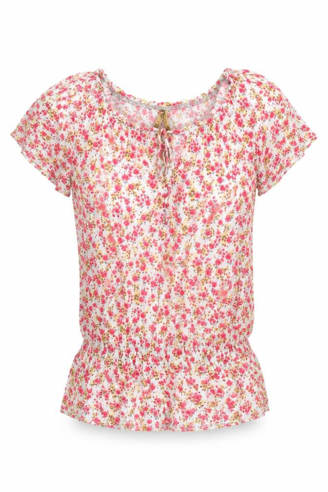 Front view of Next Women's Multicoloured Floral Viscose Tunic Blouse, size 10