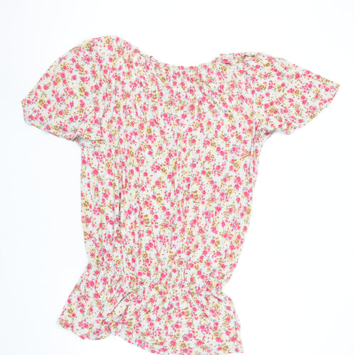 Next Women's Multicoloured Floral Viscose Tunic Blouse Size 10