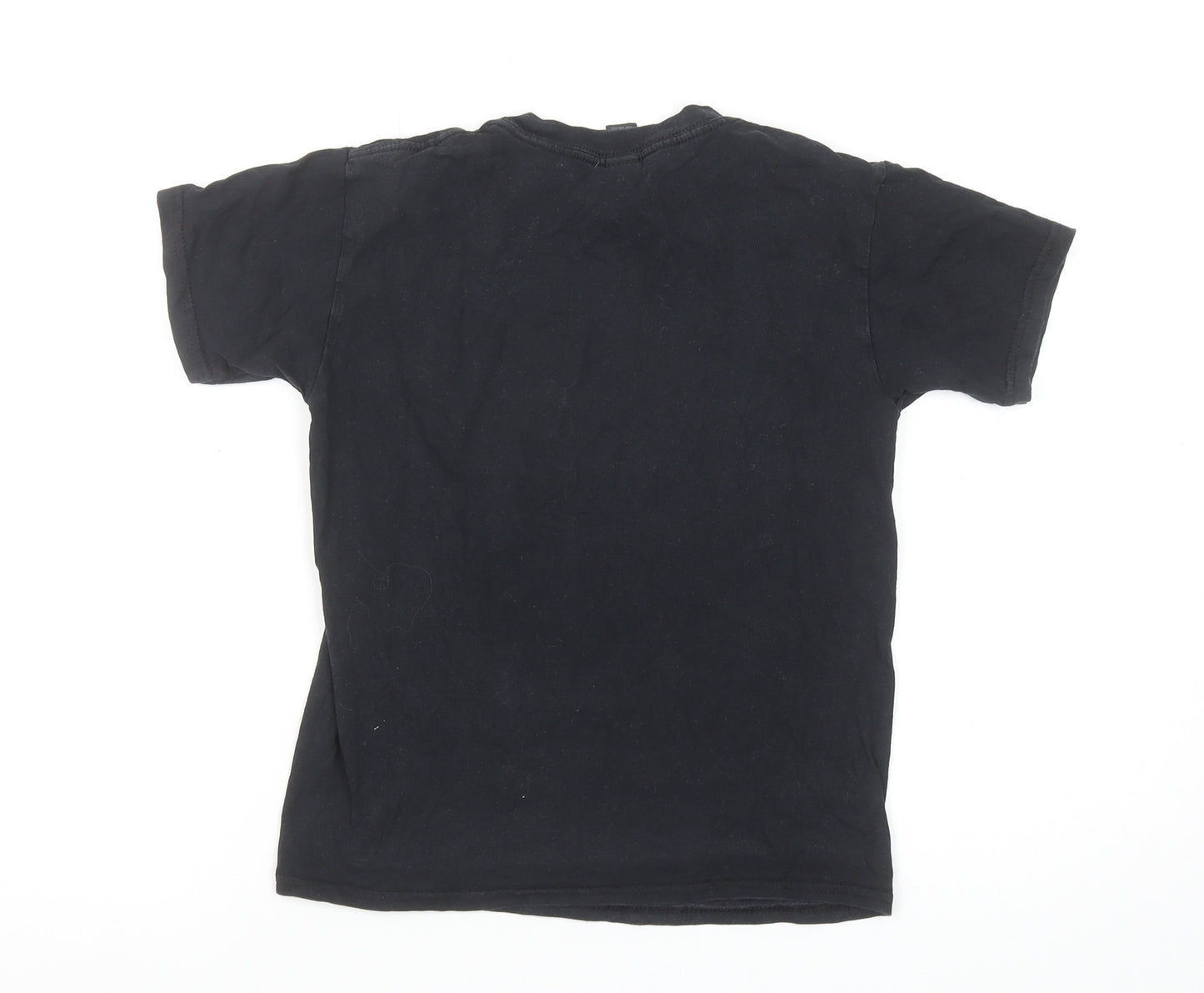 Gildan Boys Black Dinosaur Guitar Graphic T-Shirt Size S