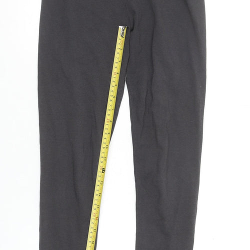 White Stuff Women Black Size 10 Ankle Leggings Cotton Blend