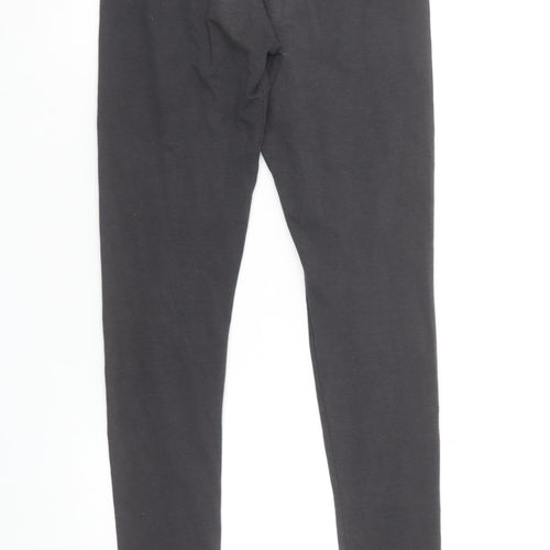 White Stuff Women Black Size 10 Ankle Leggings Cotton Blend