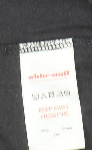 White Stuff Women Black Size 10 Ankle Leggings Cotton Blend