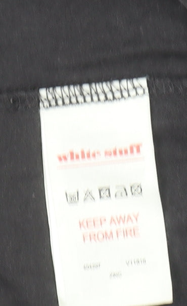 White Stuff Women Black Size 10 Ankle Leggings Cotton Blend