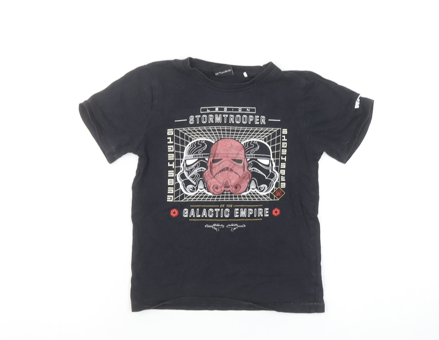 M&Co Boys Black Star Wars Stormtrooper Graphic T-Shirt 6-7 Years