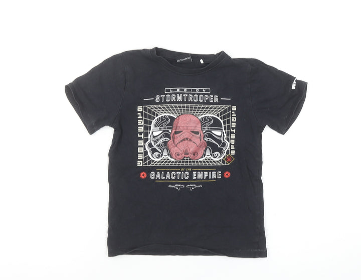 M&Co Boys Black Star Wars Stormtrooper Graphic T-Shirt 6-7 Years