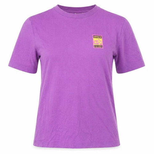 Adidas Womens Purple Graphic T-Shirt XS Short Sleeve Cotton