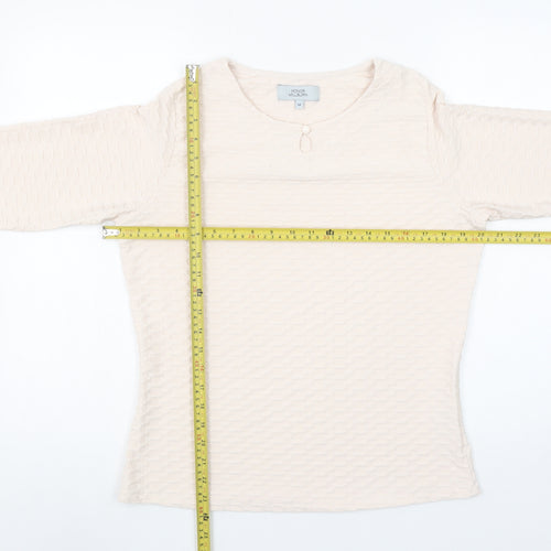 Honor Millburn Women’s Ivory 3/4 Sleeve Stretch Blouse Size 12
