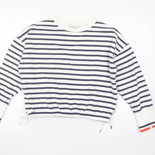 John Lewis ANYDAY Womens Navy Stripe Pullover Sweatshirt Small