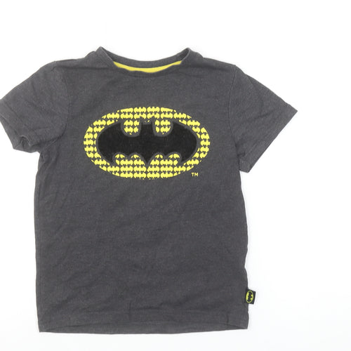 Character.com Boys Batman Grey Graphic Short Sleeve T-Shirt 6-7 Years