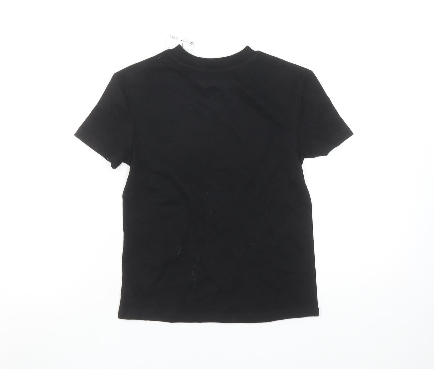 Marks and Spencer Girls Black Stranger Things Graphic T-Shirt 6-7 Years