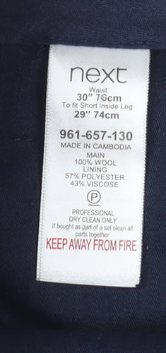 Next Signature Women's Brown Wool Dress Pants Trousers Size 30S