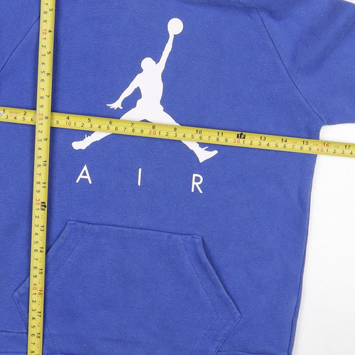 Nike Air Jordan Boys Blue Hoodie 8-10 Years Pullover Fleece Sweatshirt