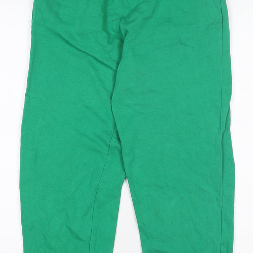 Zara Women Green Cotton Relaxed Sweatpants Size 8