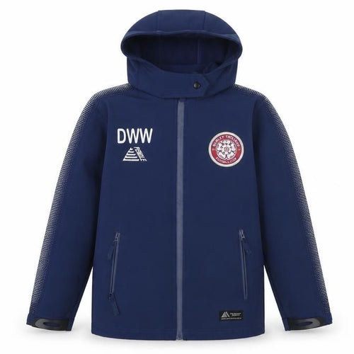 Pendle Boys Blue Softshell Hooded Football Jacket 11-12 Years Full Zip
