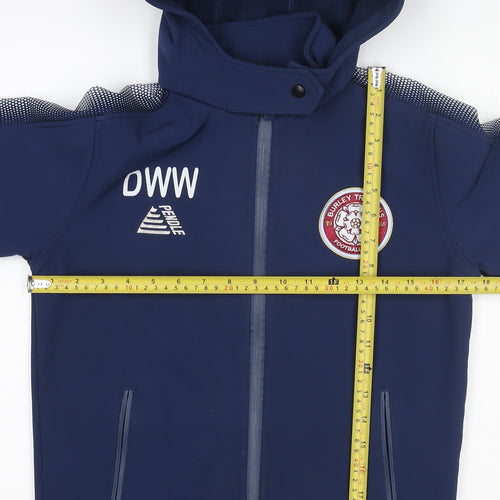 Pendle Boys Blue Softshell Hooded Football Jacket 11-12 Years Full Zip