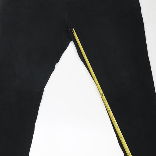 Kangol Men's Black 2XL Chino Trousers Regular Fit Cotton Blend