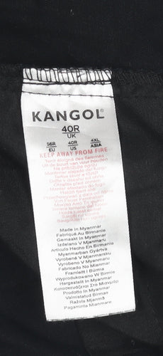 Kangol Men's Black 2XL Chino Trousers Regular Fit Cotton Blend