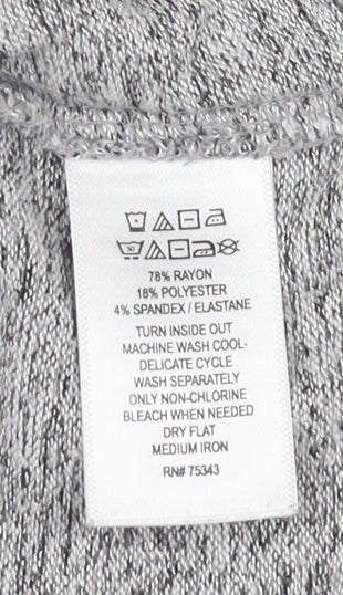 Deane & White Women’s Grey Wrap Long Sleeve Rayon Blend Top Size L