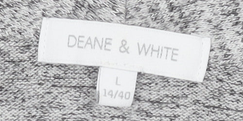 Deane & White Women’s Grey Wrap Long Sleeve Rayon Blend Top Size L