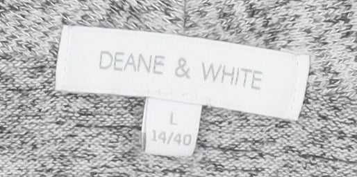 Deane & White Women’s Grey Wrap Long Sleeve Rayon Blend Top Size L