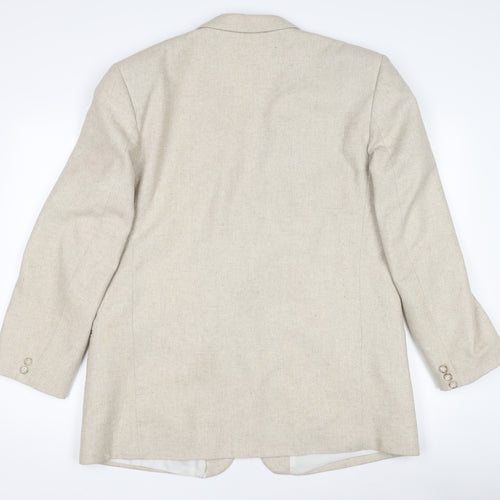Littlewoods Stores Men's Beige Wool Blend Classic 42 Regular Blazer Jacket