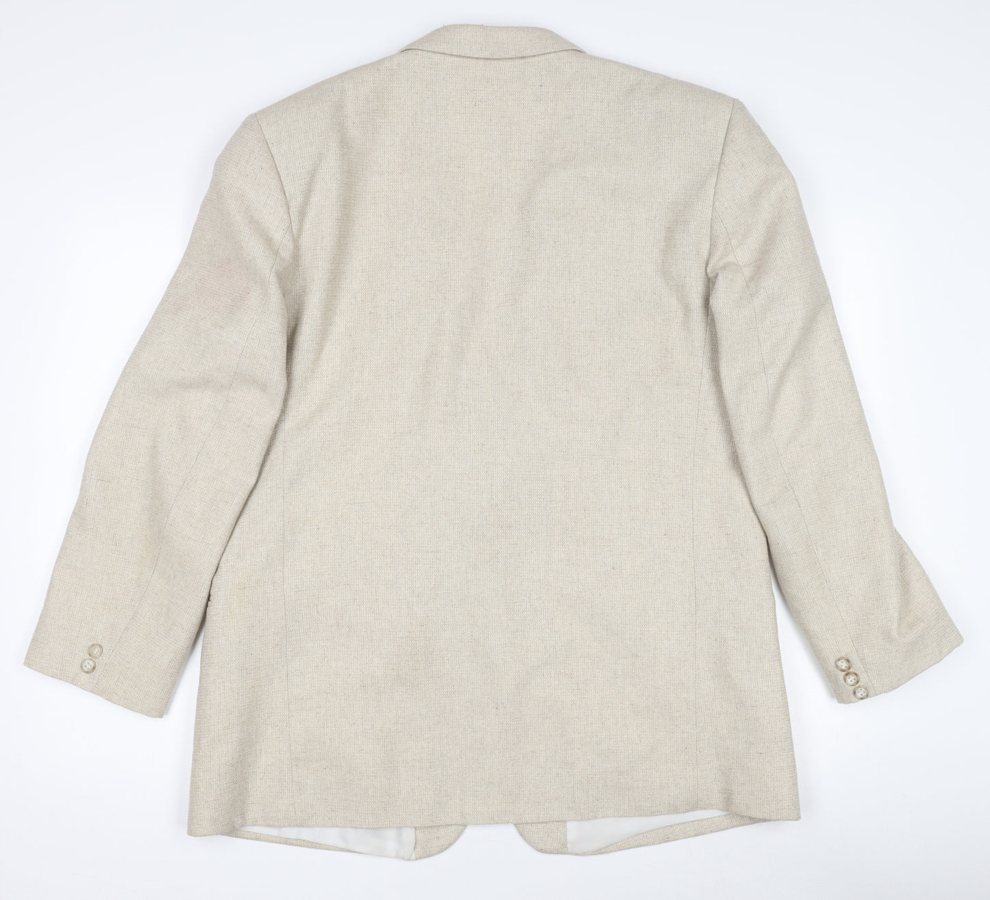 Littlewoods Stores Men's Beige Wool Blend Classic 42 Regular Blazer Jacket