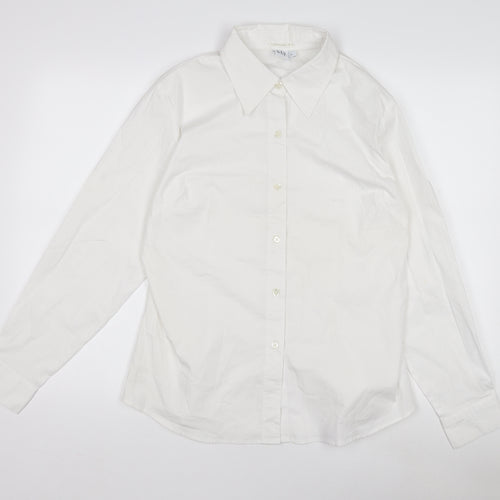 GAP Men's White Slim Fit Stretch Long Sleeve Dress Shirt L