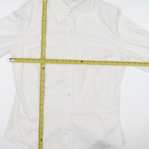 GAP Men's White Slim Fit Stretch Long Sleeve Dress Shirt L