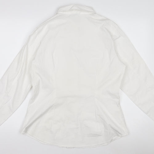 GAP Men's White Slim Fit Stretch Long Sleeve Dress Shirt L