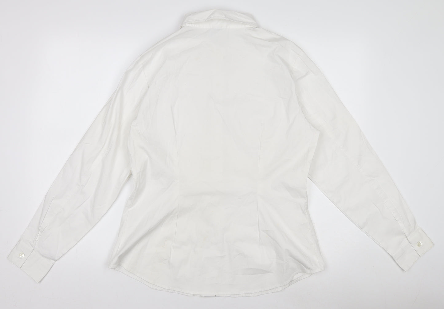 GAP Men's White Slim Fit Stretch Long Sleeve Dress Shirt L