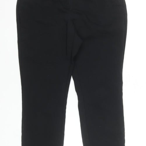 H&M Women’s Black Slim Chino Trousers UK 14 Workwear Stretch