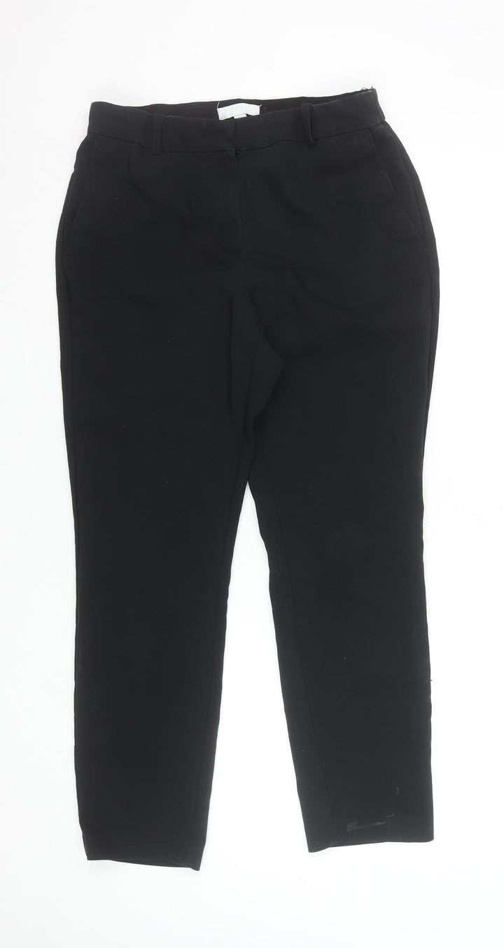 H&M Women’s Black Slim Chino Trousers UK 14 Workwear Stretch