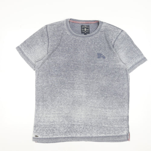 Tokyo Laundry Men's Blue Cotton Blend Crew Neck T-Shirt Size L