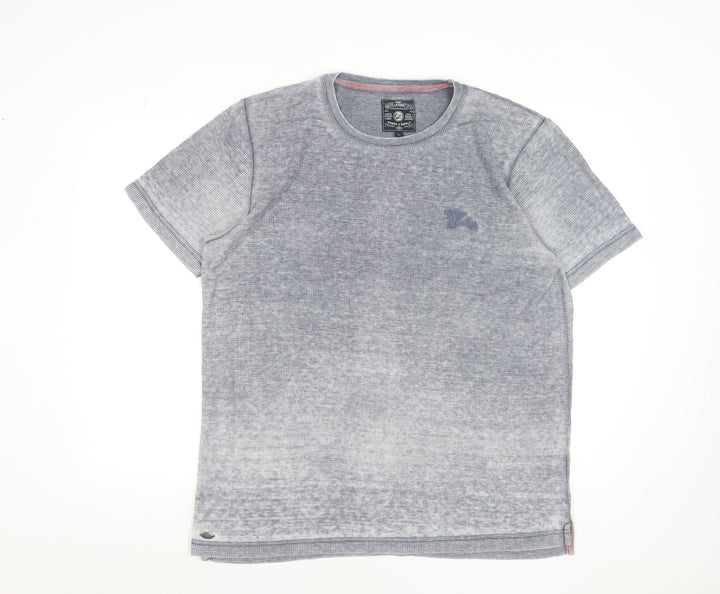 Tokyo Laundry Men's Blue Cotton Blend Crew Neck T-Shirt Size L