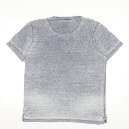 Tokyo Laundry Men's Blue Cotton Blend Crew Neck T-Shirt Size L
