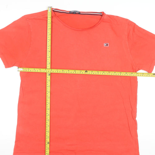 Tommy Hilfiger Men's Red Crew Neck Cotton T-Shirt Size M
