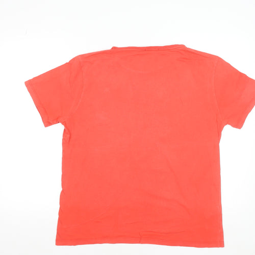 Tommy Hilfiger Men's Red Crew Neck Cotton T-Shirt Size M